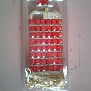 Red Jeweled Hybrid Case For IPhone 7